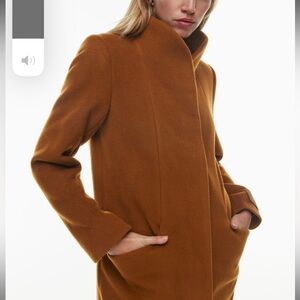 Aritzia WILFRED, The Cocoon Coat “long” in cigar, M